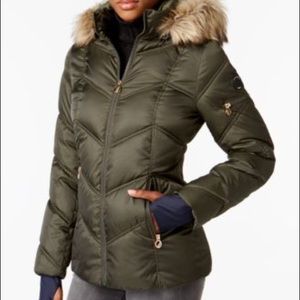 ** Nautica faux fur hood puffer jacket